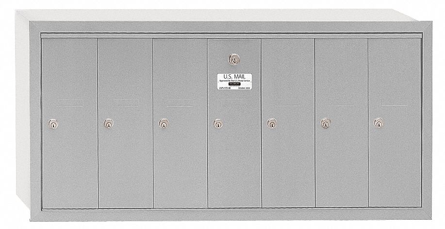 Vertical Mailbox, 7 Doors, Alum