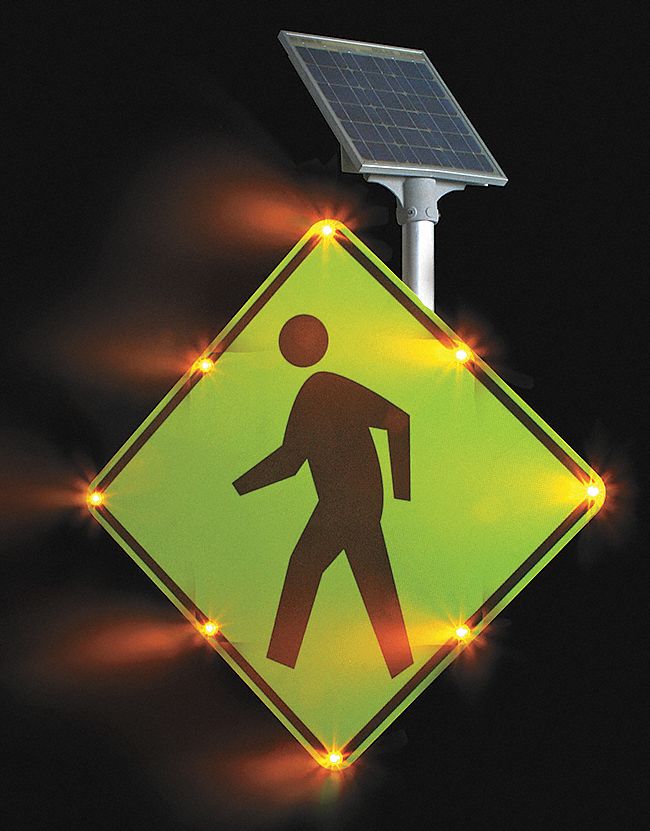 Traffic Sign, 30 x 30In, BK/FLUOR YEL, SYM