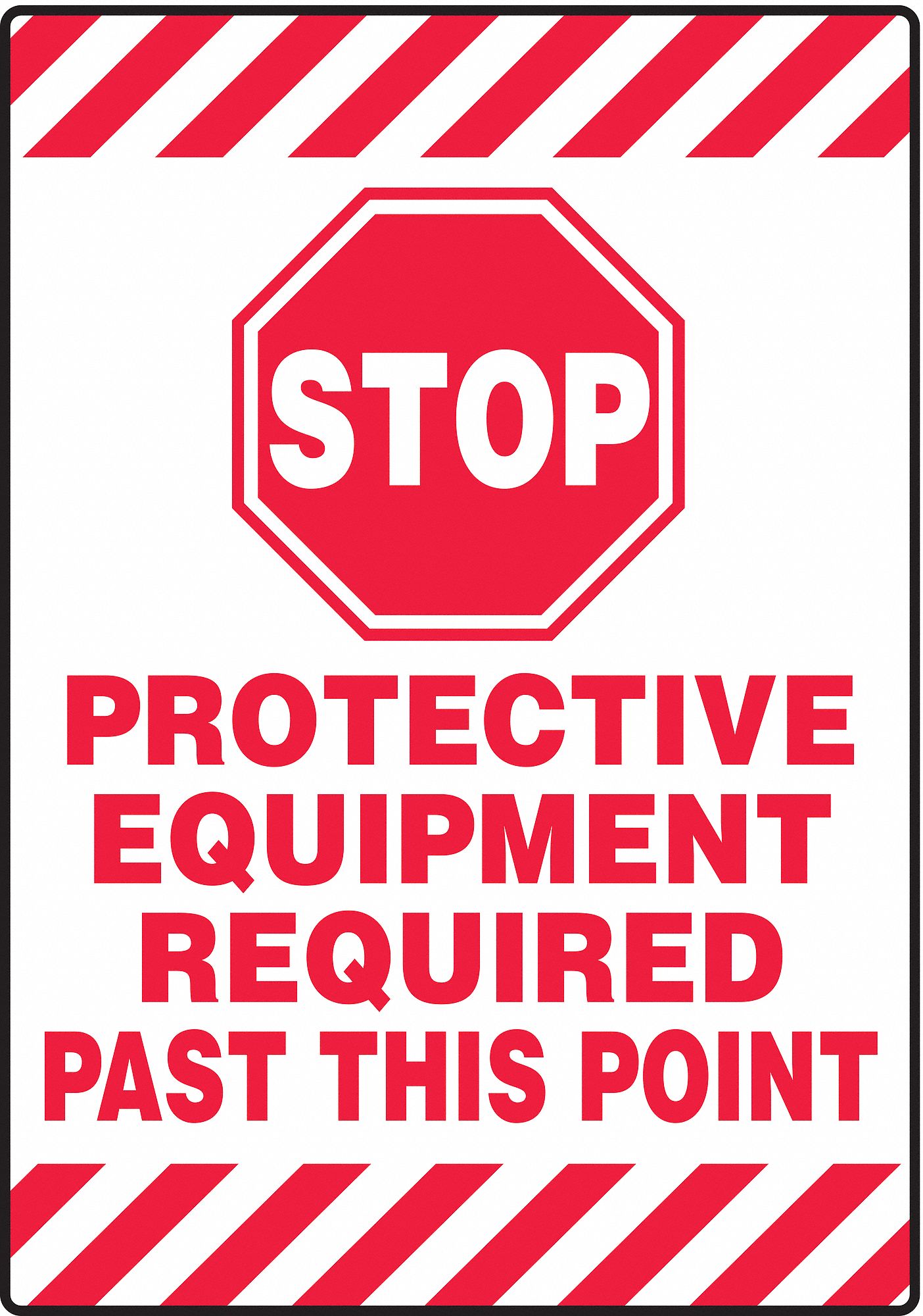 Floor Sign, Red/White, 14 In. x 20 In