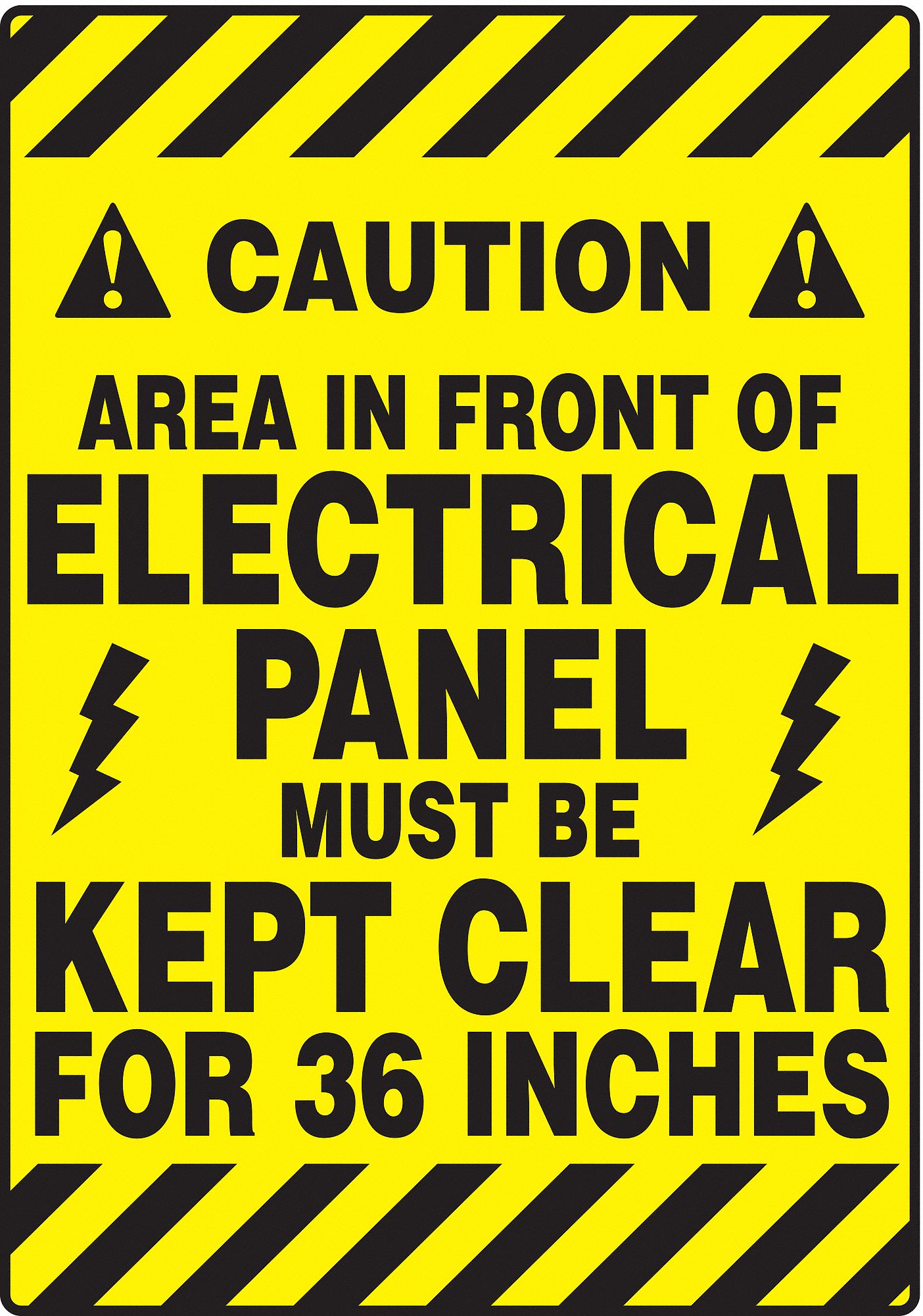 Floor Sign, Black/Yellow, 14 In. x 20 In