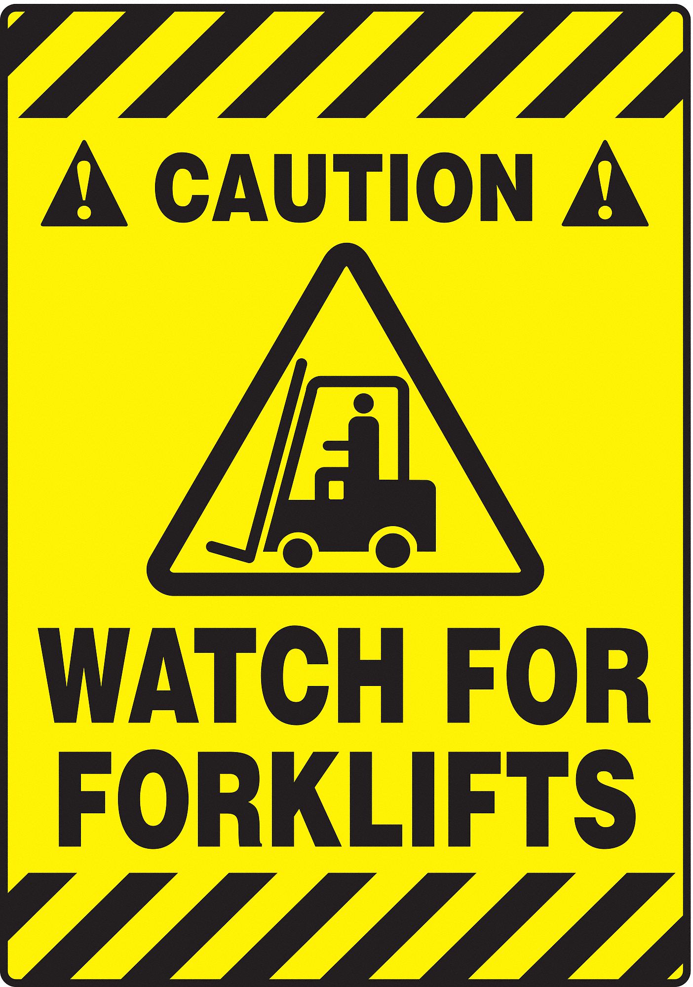 Floor Sign, Black/Yellow, 14 In. x 20 In