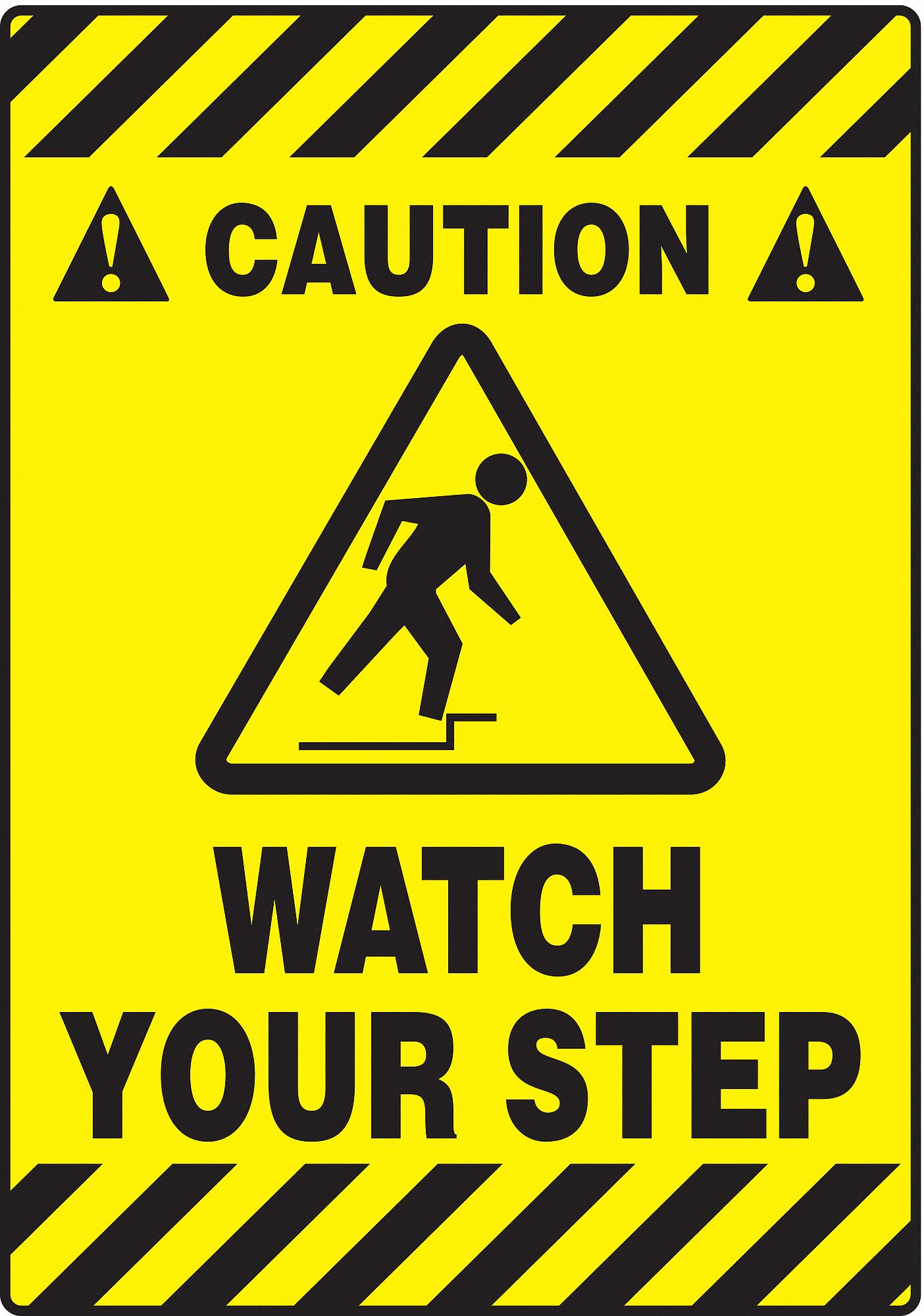 Floor Sign, Black/Yellow, 14 In. x 20 In