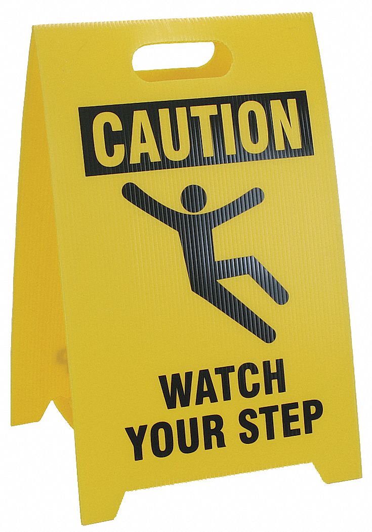 Floor Stand Safety Sign, 12 x 20