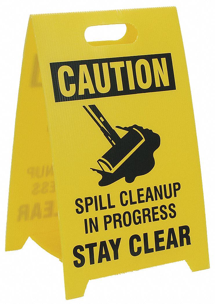 Floor Stand Safety Sign, 12 x 20