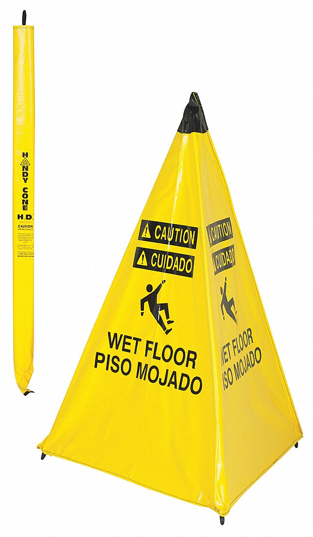 Floor Sign, Yellow, 36 In.