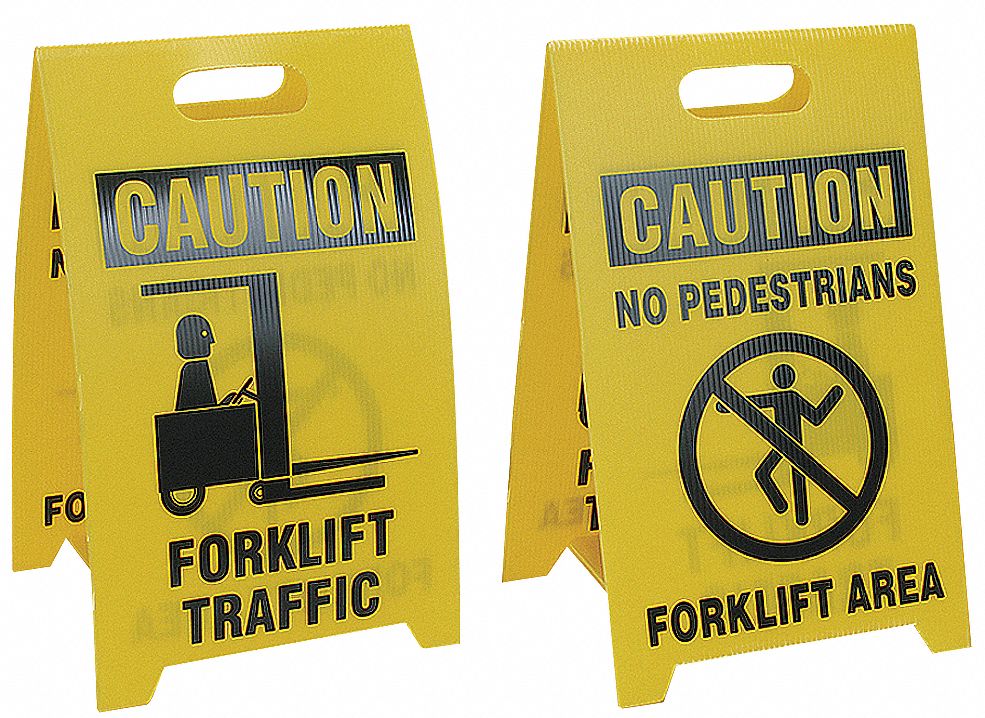 Floor Sign Reversible Fork Lift, 12 x 20
