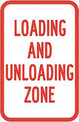 Traffic Sign, 18 x 12In, R/WHT, Text, MUTCD