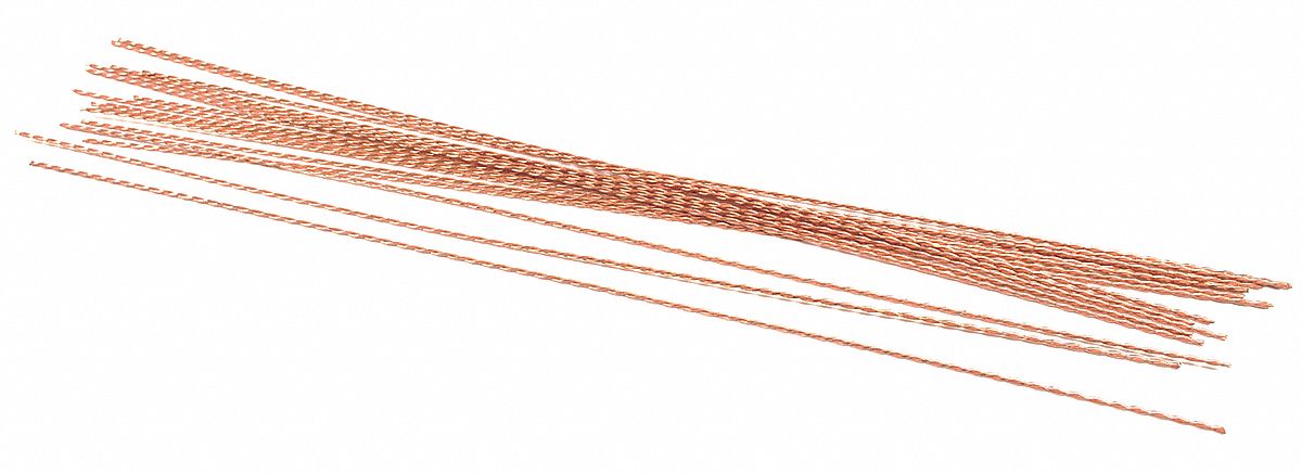 Wire, Copper Coated Steel, 10 in L, PK 100