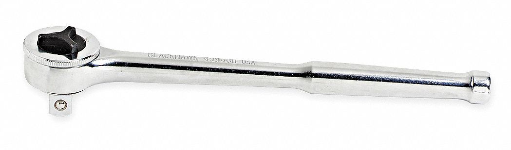 Ratchet, Quick Release, 1/2Dr, 10 In, Chrome