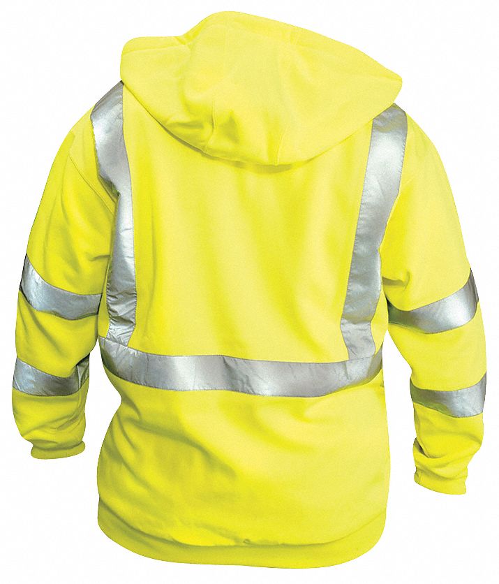 Hooded Sweatshirt, Bonded PET, Lime, 2XL