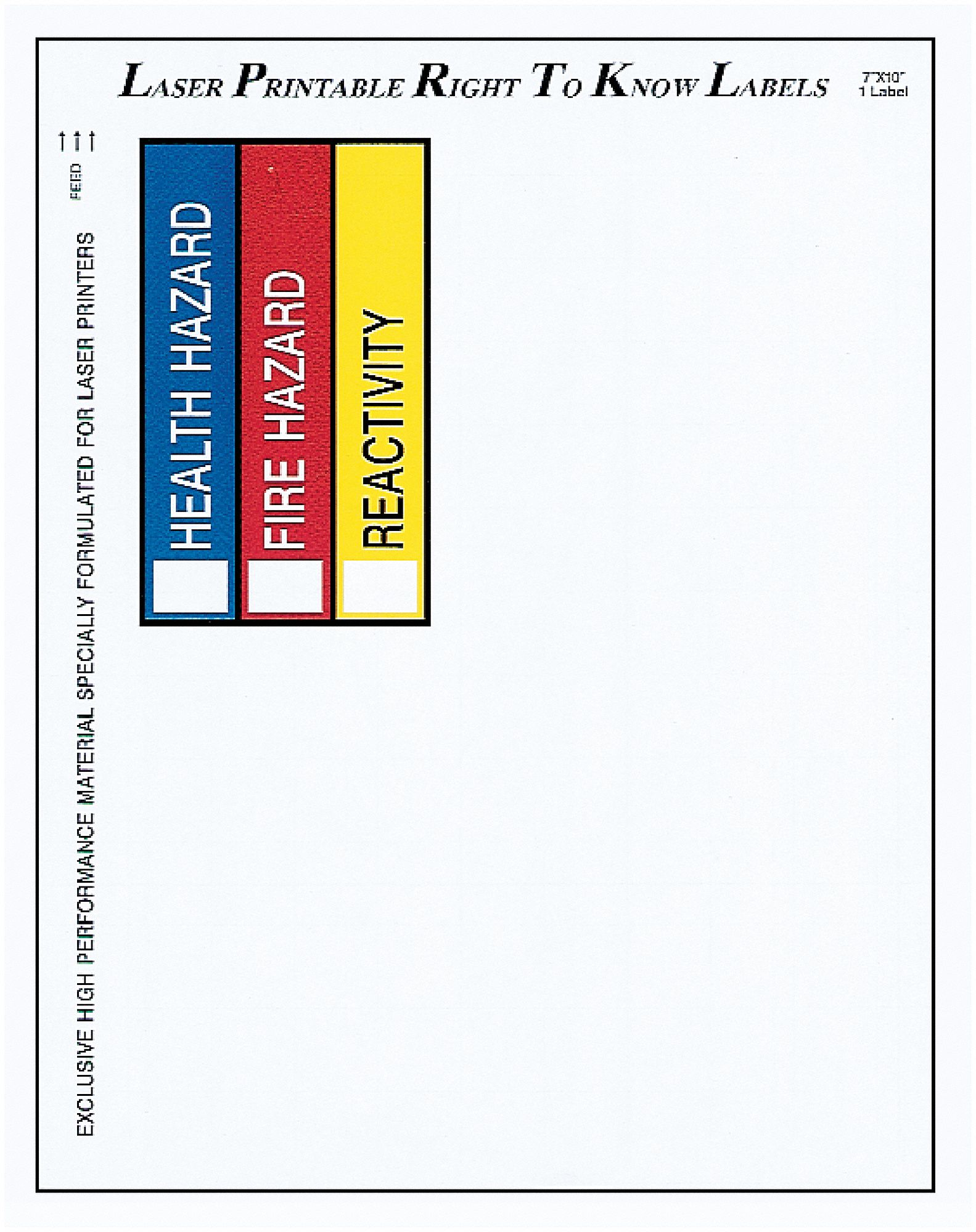 NFPA Label, 2 In. H, 2 In. W, PK 25