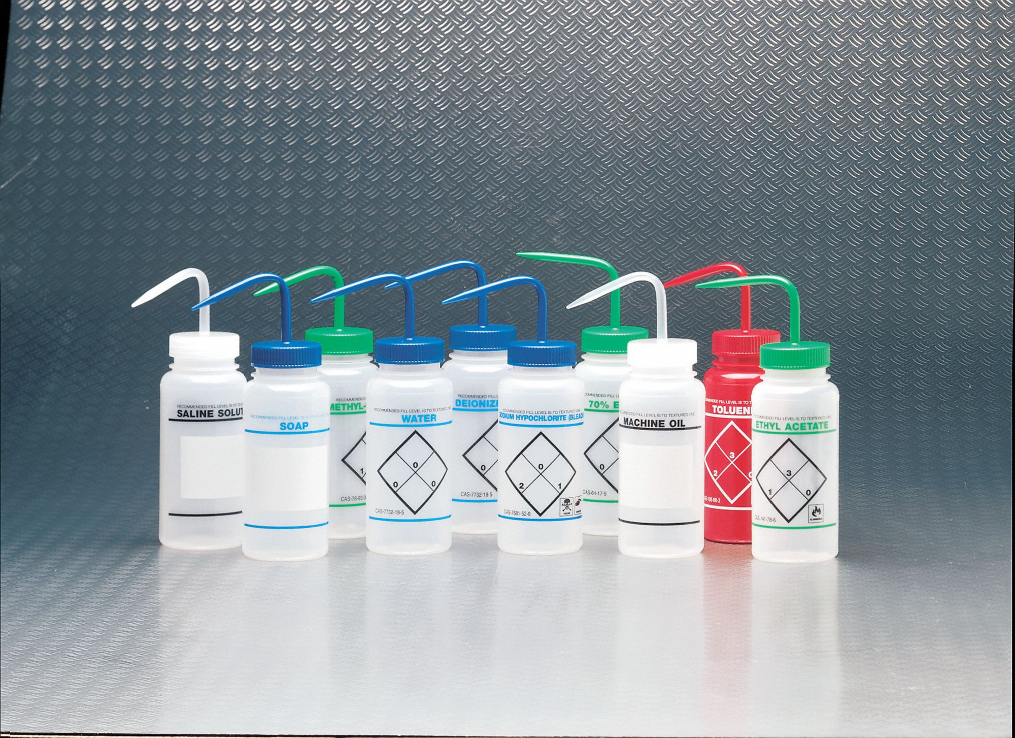 Wash Bottle, LDPE, Polypropylene, Wide, PK 6