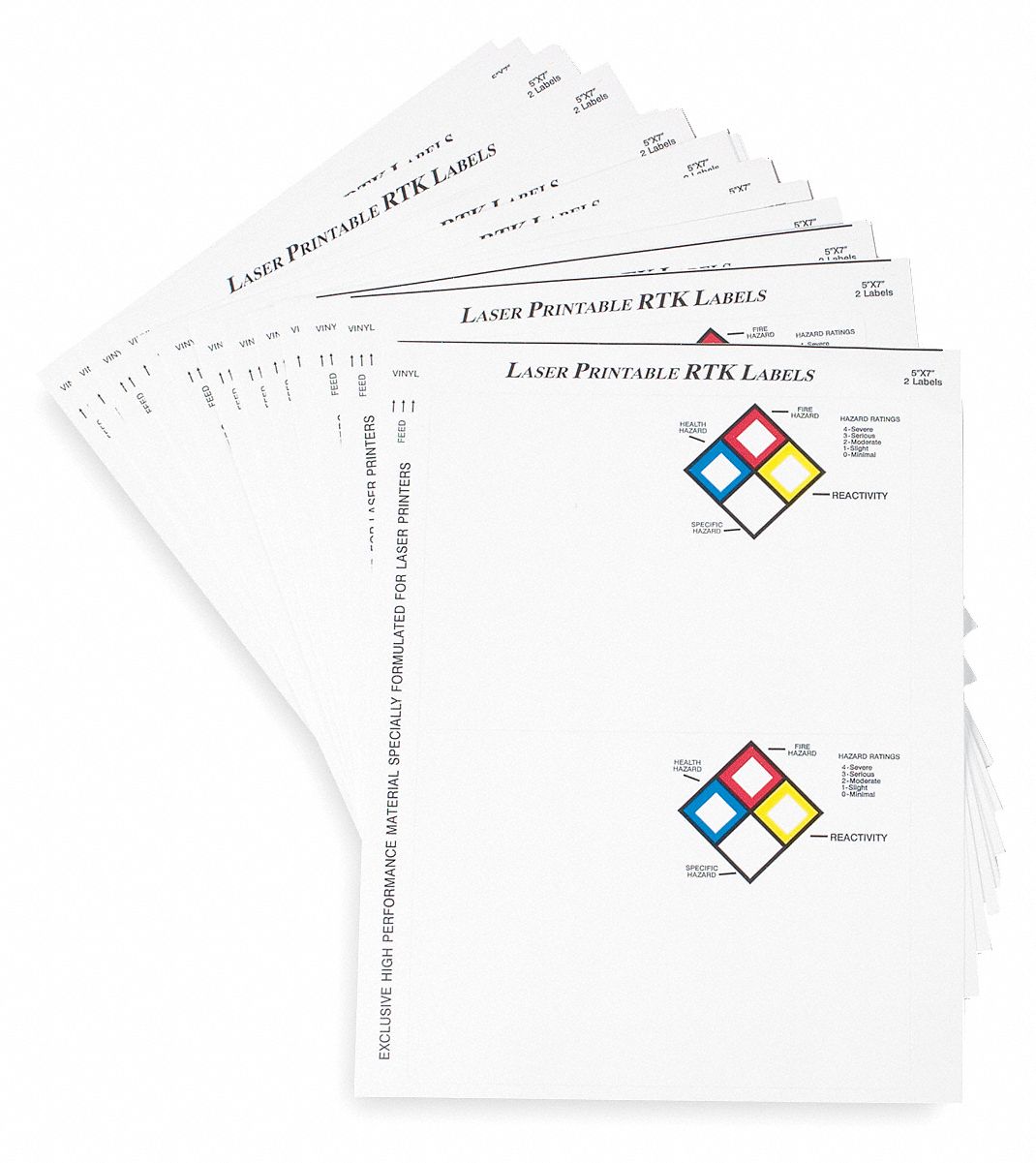NFPA Label, 5 In. H, 7 In. W, PK 25
