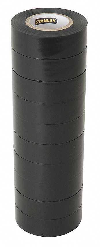 Electrical Tape, 3/4 x 20 ft., Black, PK10