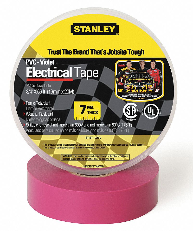 Electrical Tape, 3/4 x 66 ft, 7 mil, Violet