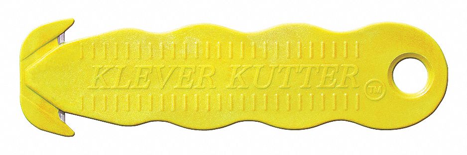 Safety Knife, Yellow, 1 1/4 W, PK 10