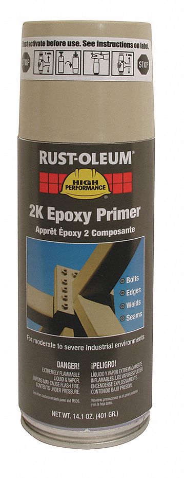 Aerosol 2K Epoxy Primer, Beige, 14.1 Oz