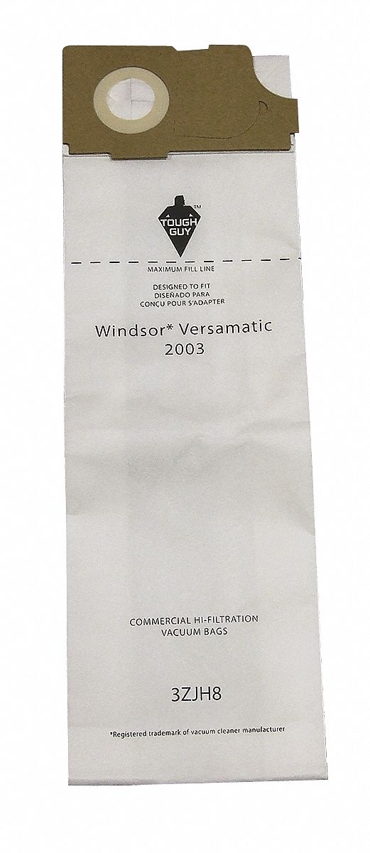Vacuum Cleaner Paper Bag, 3 Ply, PK 10