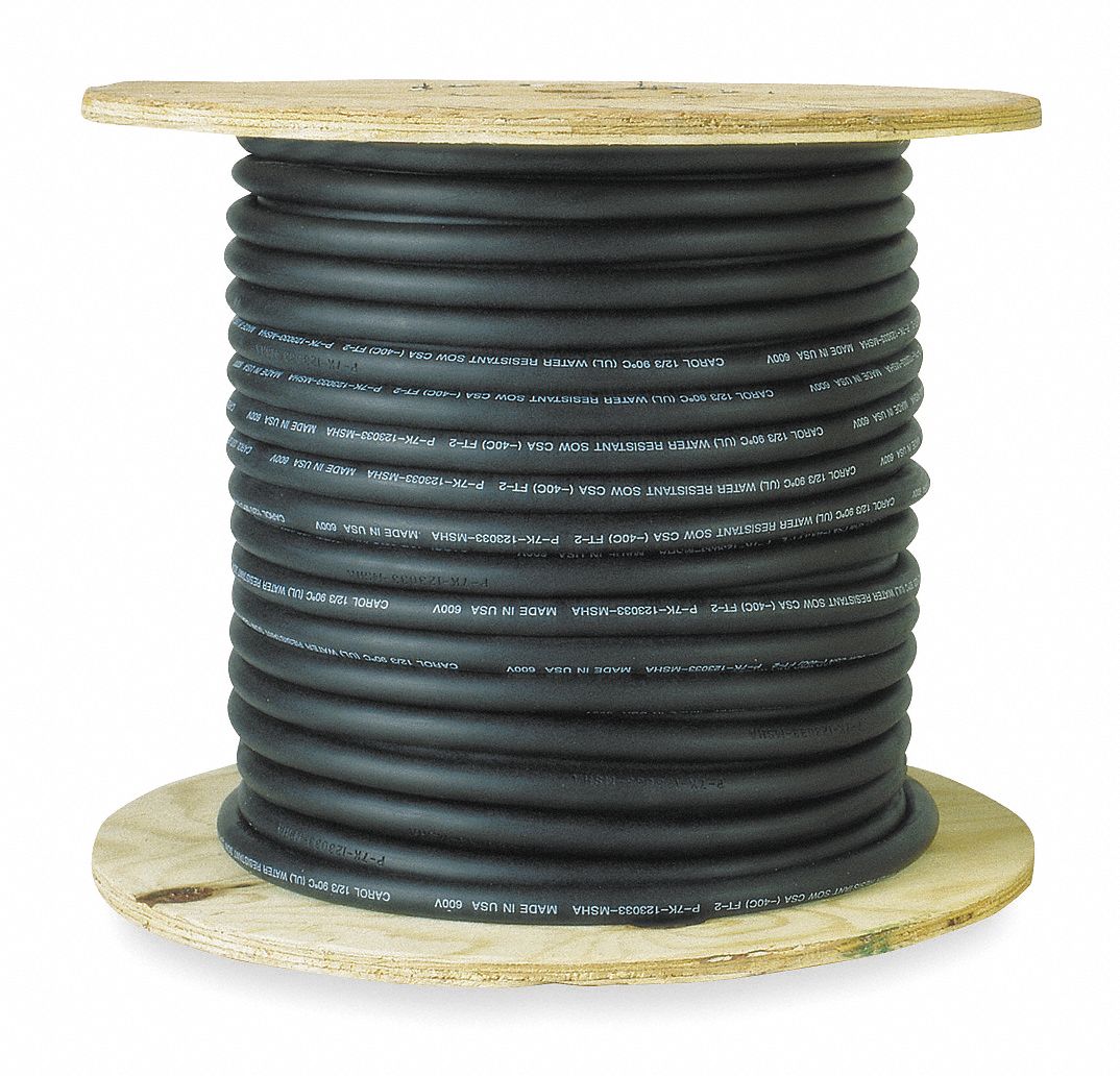 Cord, Portable, 16/3 SOOW, Black, 250ft