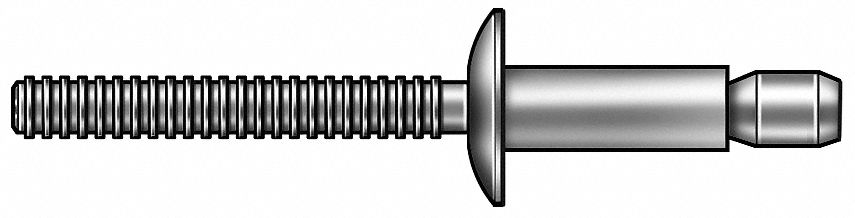 Blind Rivet, 3/16 Dia, 0.425 L, PK250