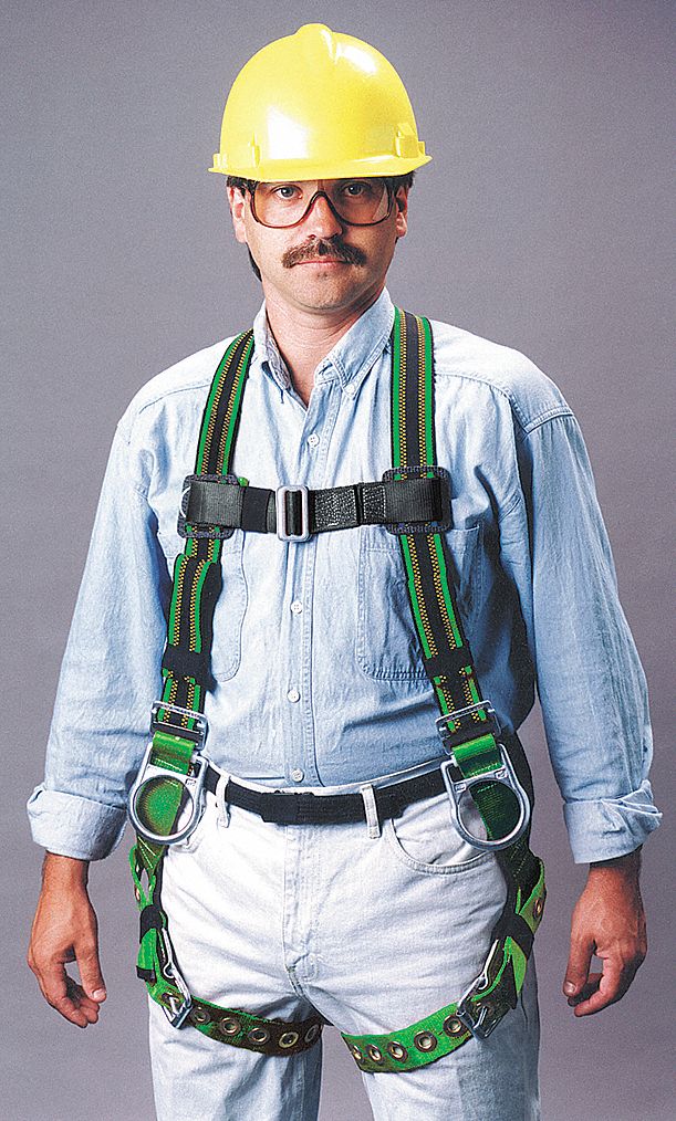 Full Body Harness, Universal, 400 lb, Green