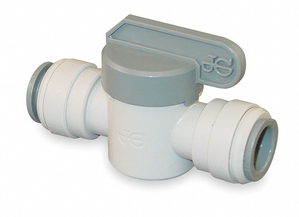 Shut Off, Long Handle, 3/8 In Tube OD, Gray