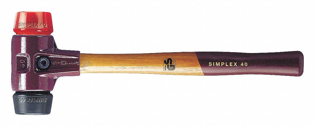 Replaceable Tip Mallet, 40 Oz, Wood
