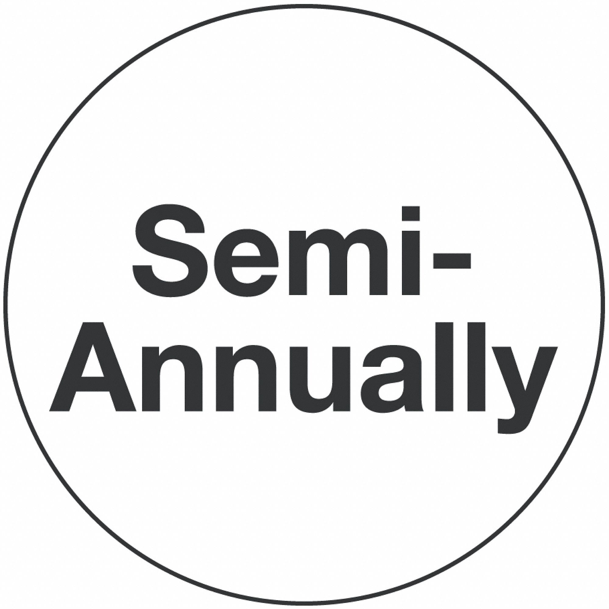 Sheet of 180 Labels, Semi Annual