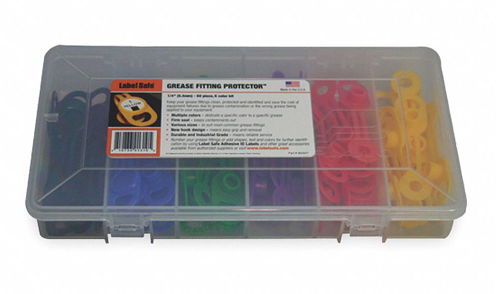 Fitting Protector Kit, 6 Color, 1/4 In