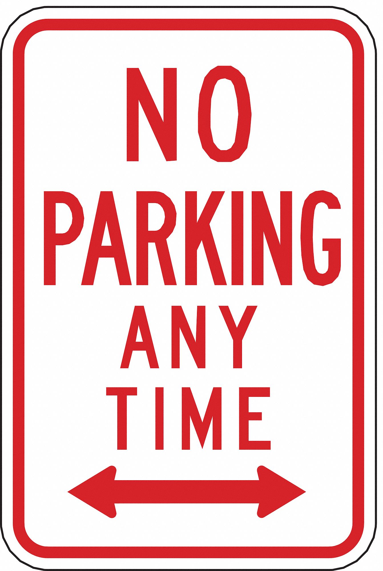 Parking Sign, 18 x 12In, R/WHT, R7-1D, MUTCD