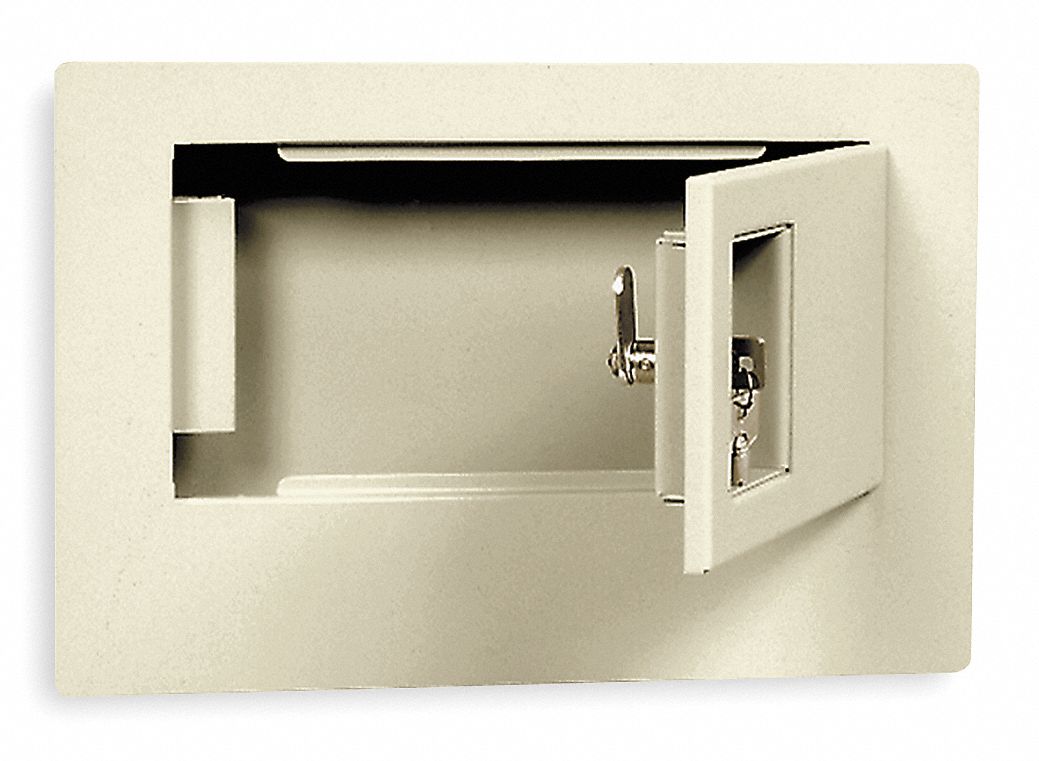 Wall Safe, 670 Cu.-In., Key Lock