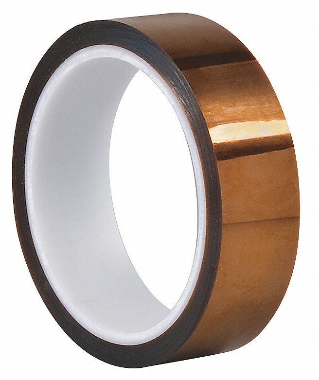 Film Tape, Polyimide, Amber, 1/2 In x 50 Ft