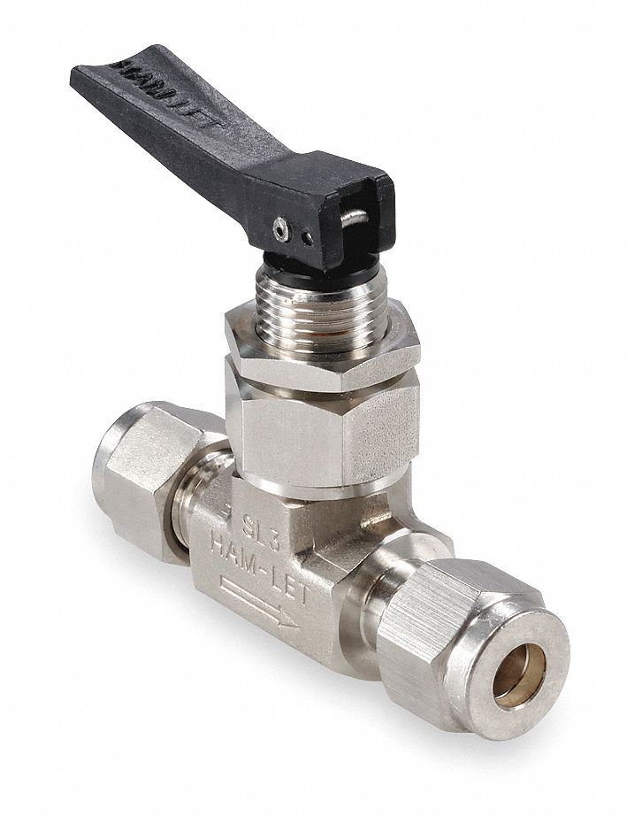 SS Ball Valve, Tube x Tube, 1/4 In
