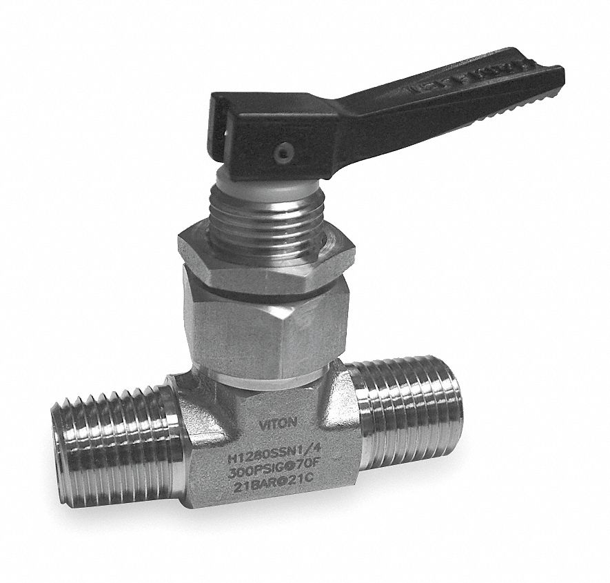 Toggle Valve, 1/4 In, MNPTx MNPT