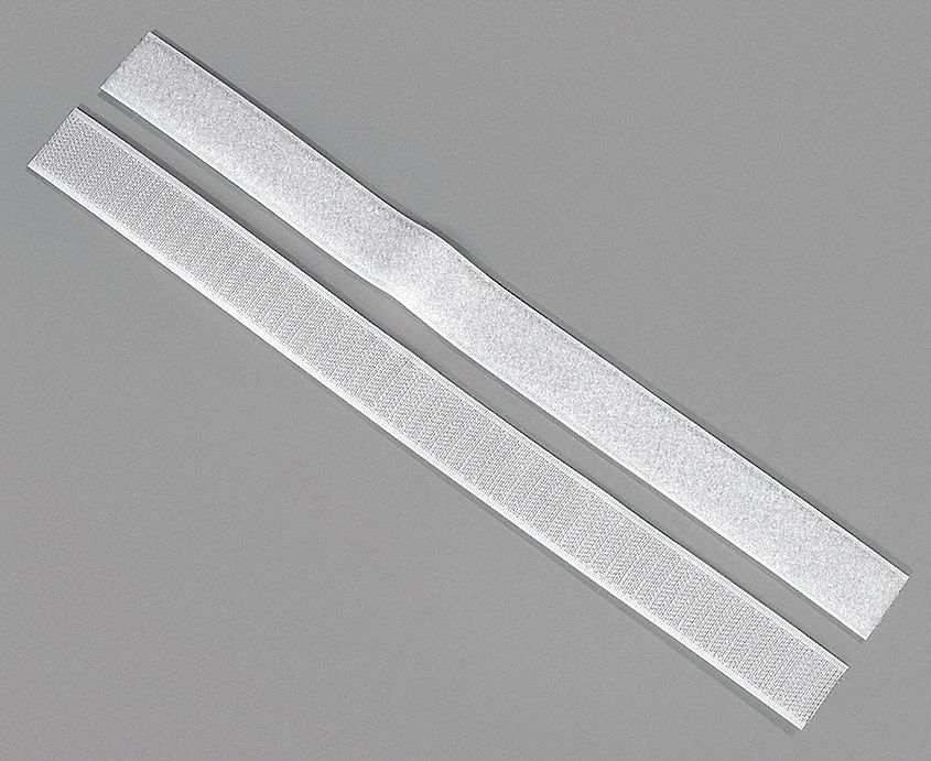 Hook and Loop, 1x12 In, White, PK 25