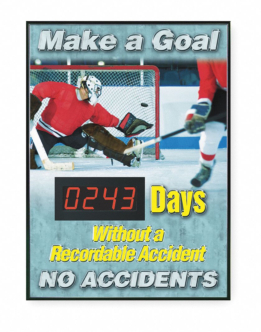 Safety Scoreboard, 28 x 20In, ENG