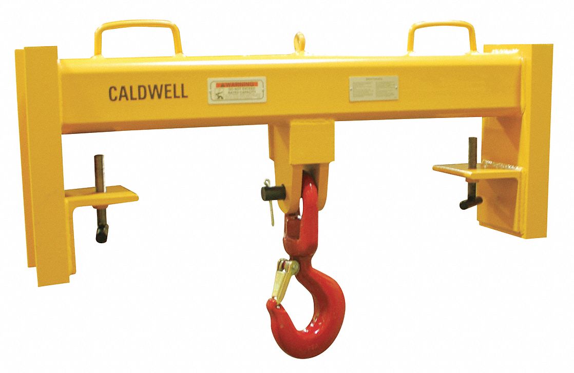 Forklift Beam, Swivel Hook, Cap 15, 000 lb