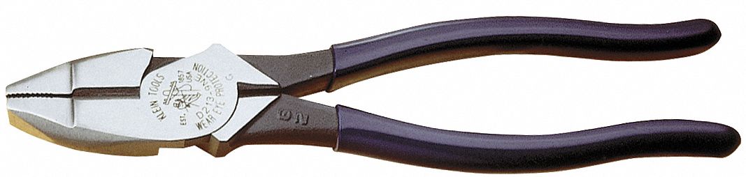 Side Cut Plier, Knurled Jaws, 9 1/4 In
