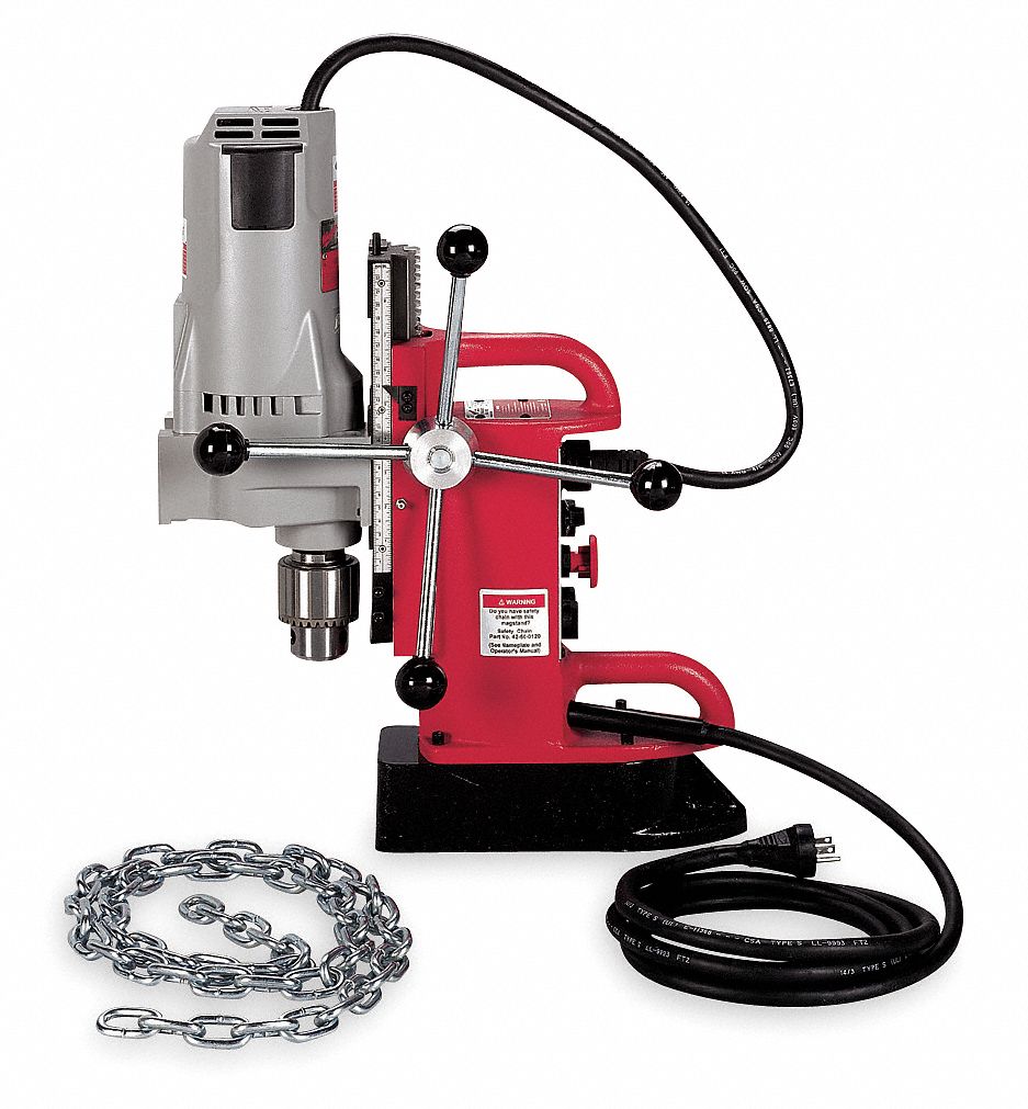 Magnetic Drill Press, 350RPM, 3/4 In Steel
