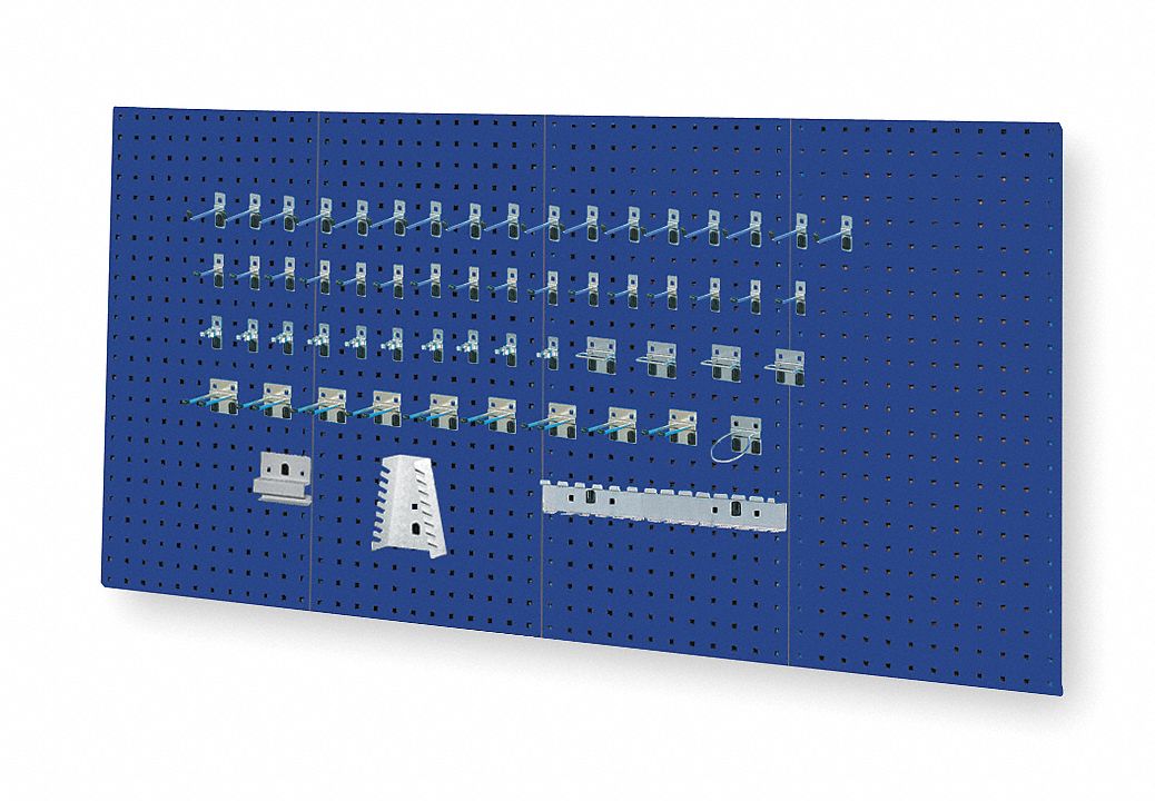 Toolboard Wall Storage, 4 Panel, CL Blue