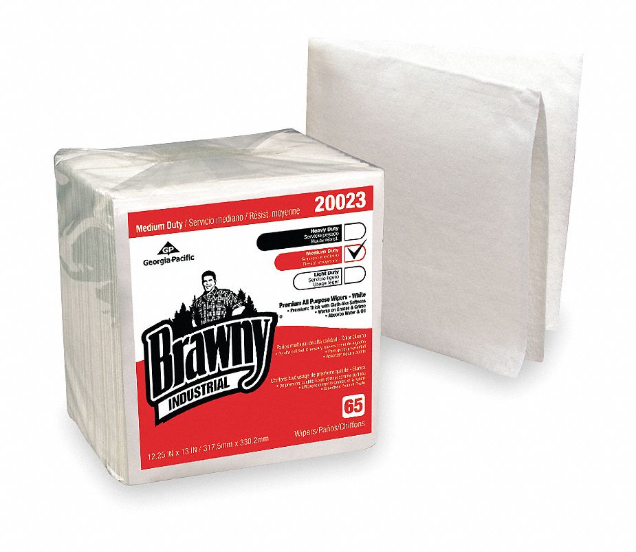 Disposbl Wipes, 13 In x 12-1/2 In, PK 1170