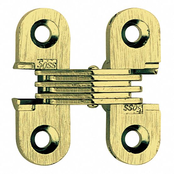 Hinge, Invisible, Satin Brass, 1 1/2 In