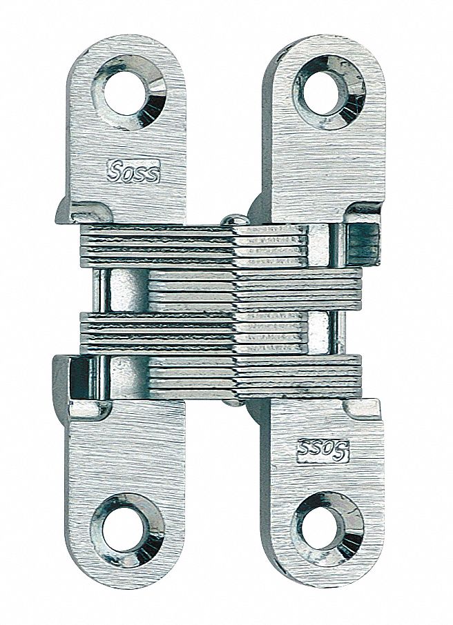 Hinge, Invisible, Satin Chrome, 2 3/8  In