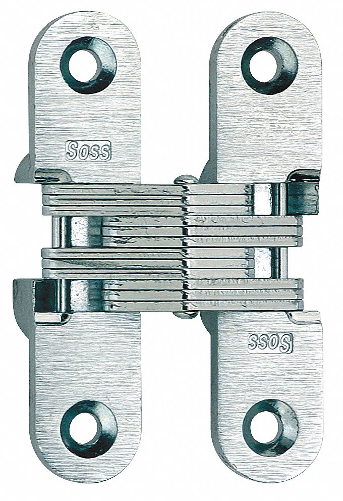 Hinge, Invisible, Satin Chrome, 2 3/4 In