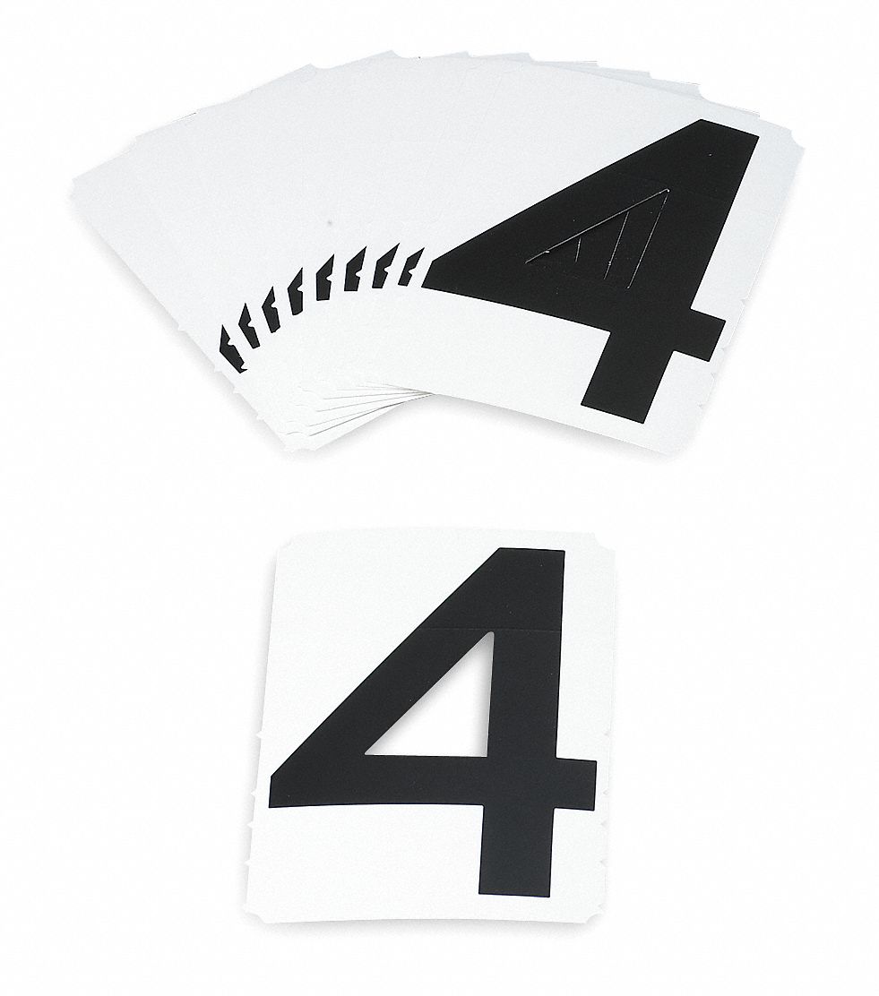 Carded Numbers and Letters, 4, PK 10