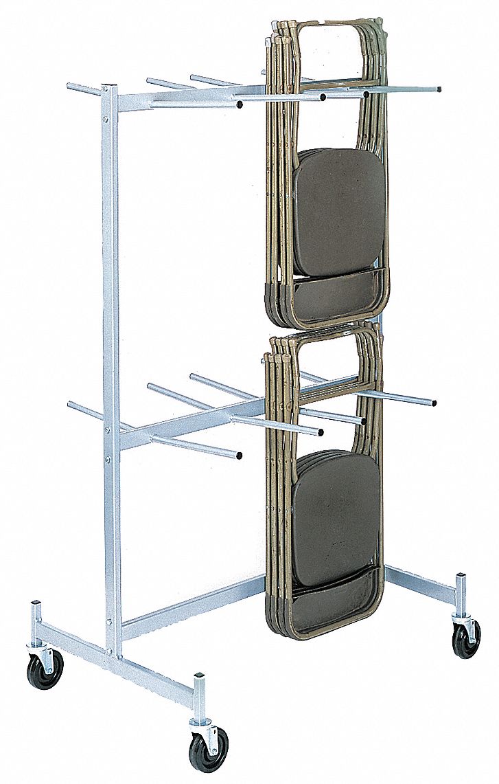 Folding Chr Strg Cart, 48 Chairs, 500 lb.