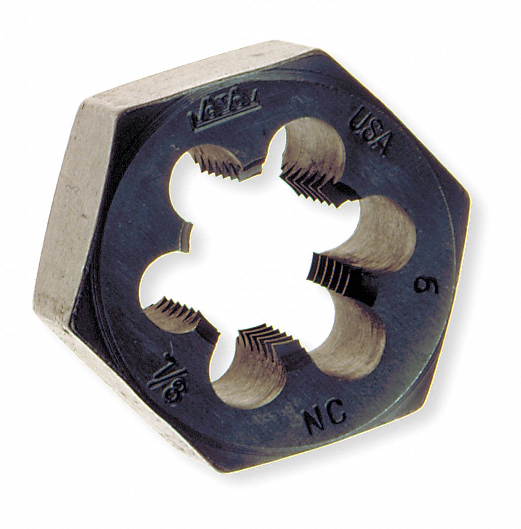 Hex Rethreading Pipe Die, Steel, 3/8, 18