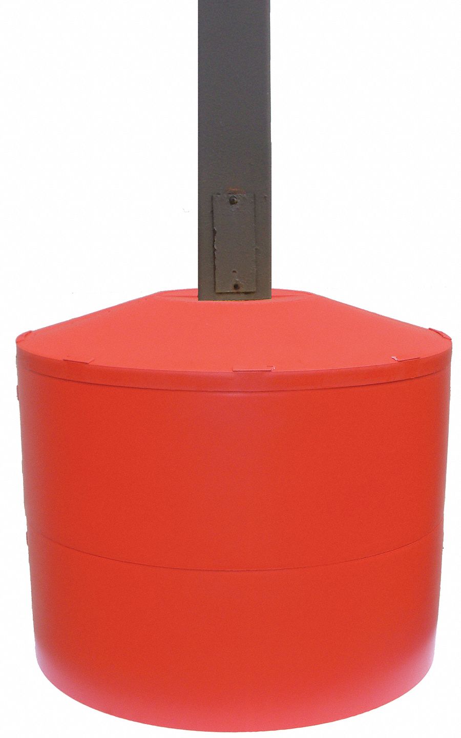 Pole Cover, 2 Ring, 6In Round, Red