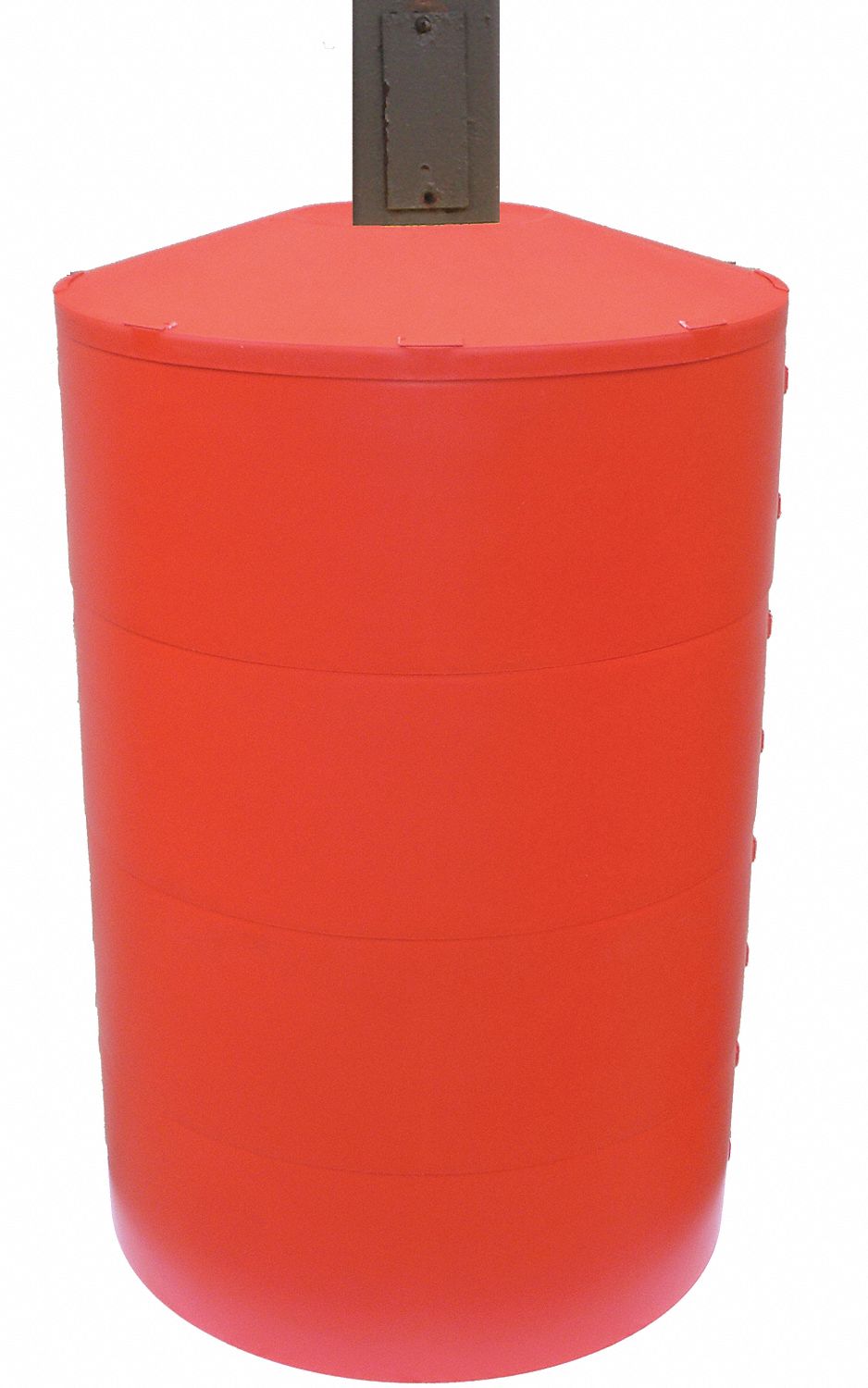 Pole Cover, 4 Ring, 8In Round, Red