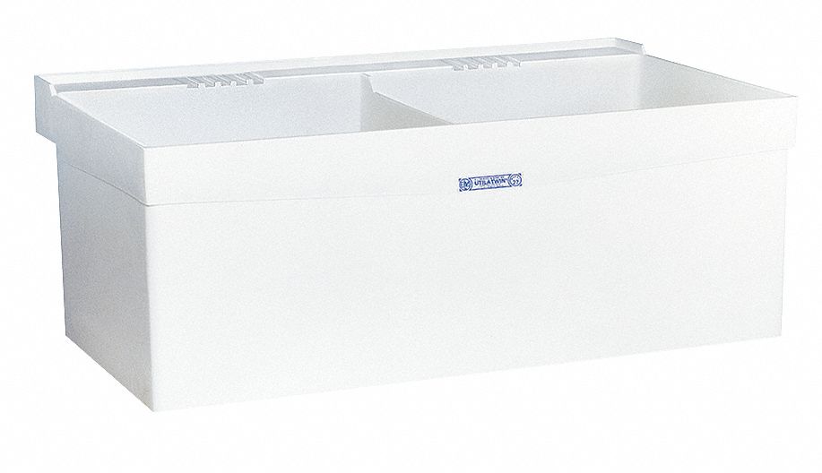 Laundry Tub, Thermoplastic, 24x34x40 In